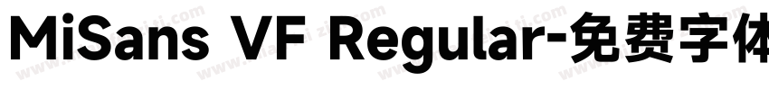 MiSans VF Regular字体转换